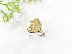 Nhẫn Hồ Ly Thạch Anh Tóc Vàng Tơ